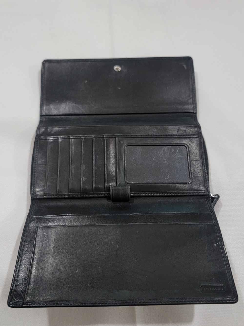 Coach Black Leather Continental Wallet - Picture 2 of 4